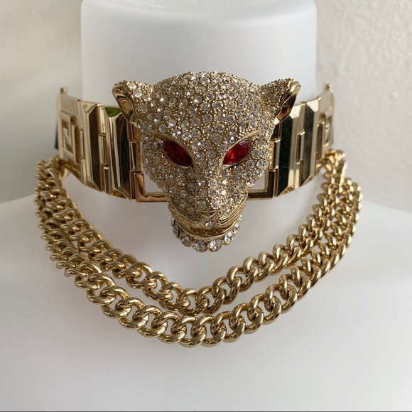 Versace for H&M Jewelry - Versace x H&M Gold Leather Choker